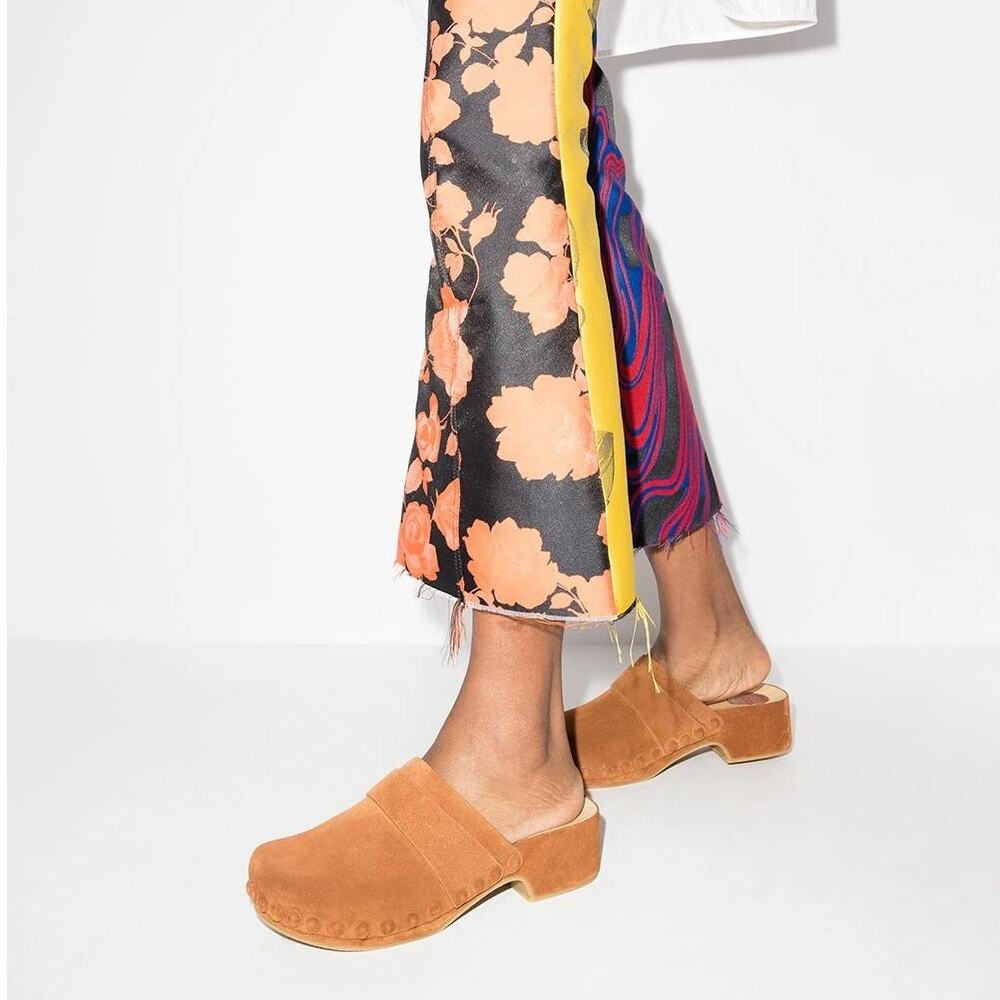 Chloe Joy Suede Boho Mule Clogs Studded Y2K Going Out Streetwear Preppy Fall 6